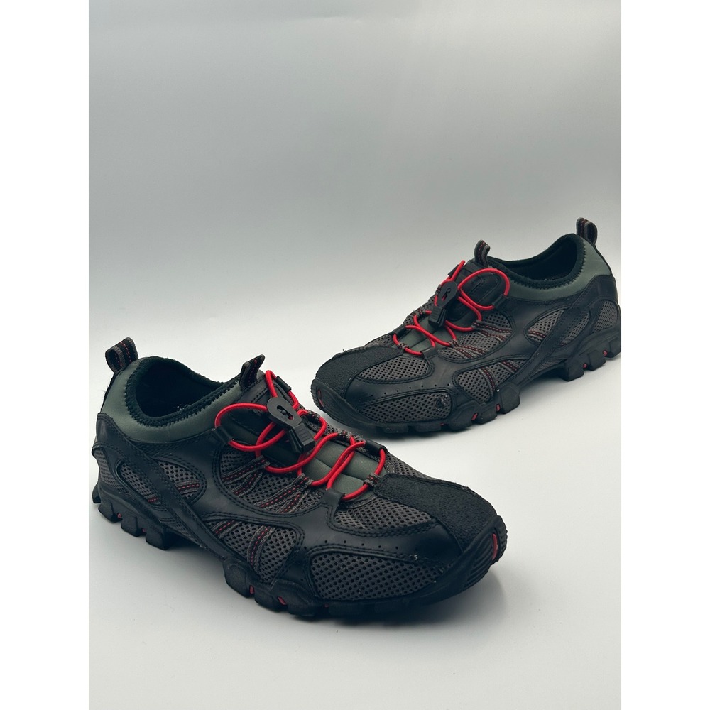 Wolverine Mens Water Shoes Grey Black Red Bungee Lace Mesh Hiking Sneakers